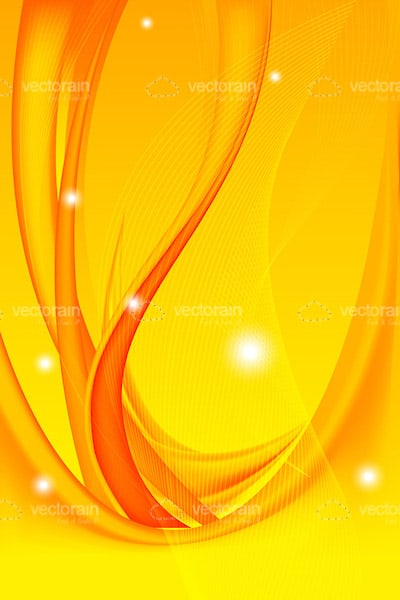 Abstract Background with Gold Swirls and Sparkles